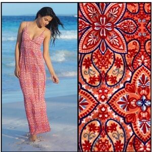 Helen Jon Designer Resort Mosaic Kaleidoscope Stained Glass Maxi Dress Coverup